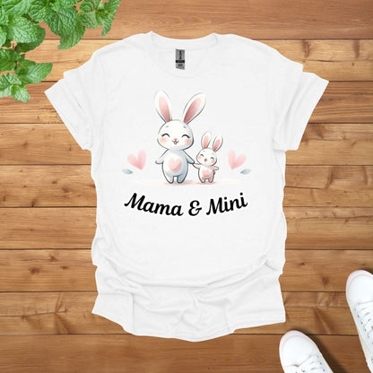 Mama & Mini Sweet Bunny Pair Unisex Adult T-Shirt