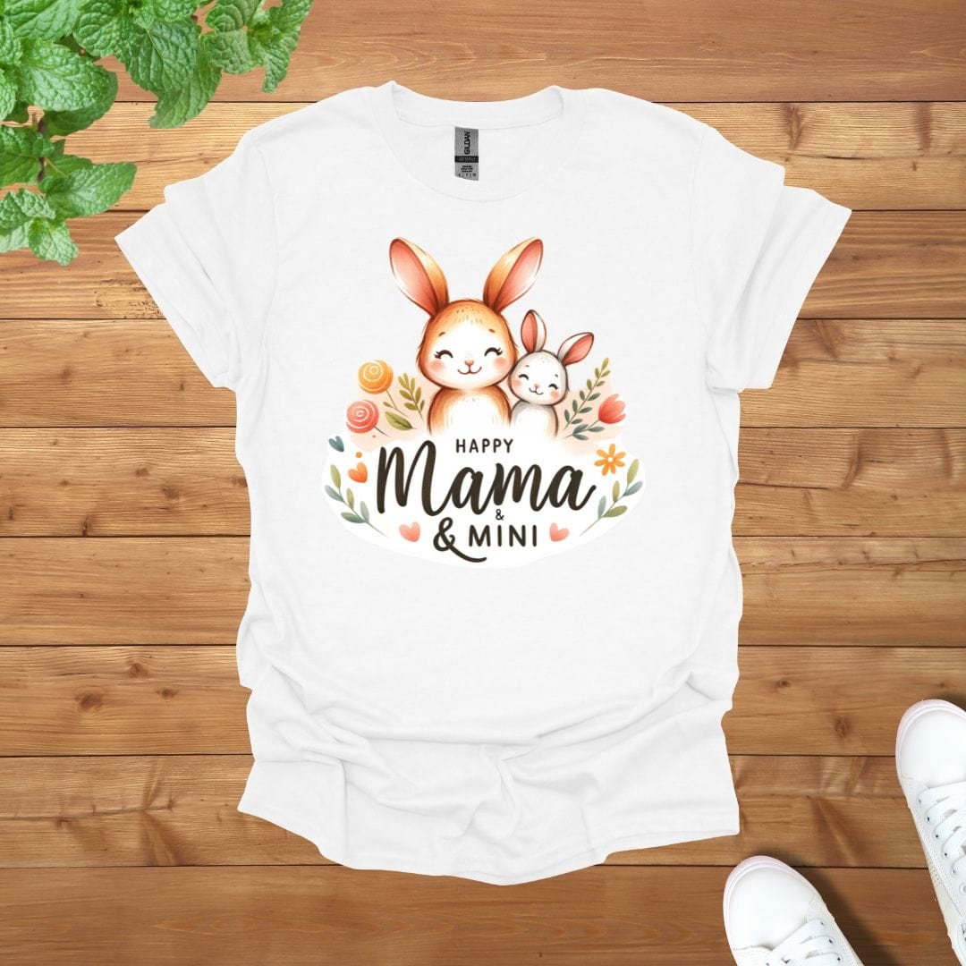 Mama & Mini Adorable Rabbits Unisex Adult T-Shirt