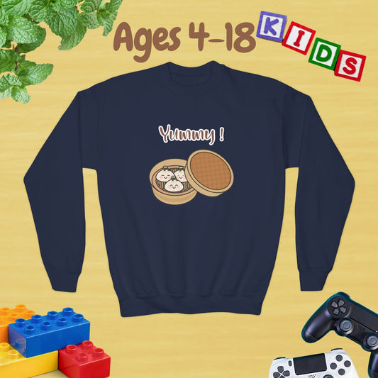 Yummy Dumplings Family Ages 4-18 Kids Sweatshirt for Food Lovers Warm Top