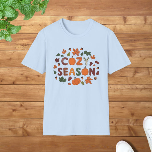 Cozy Season Thanksgiving Edition Unisex Adult T-Shirt - Soft Cotton Tee for Thanksgiving Celebrations