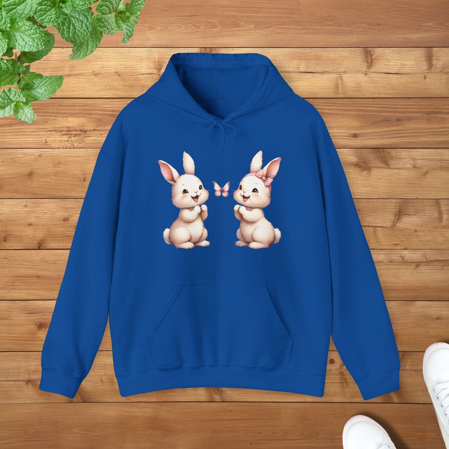 My Twins Bunnies & Butterfly Unisex Adult Hoodie