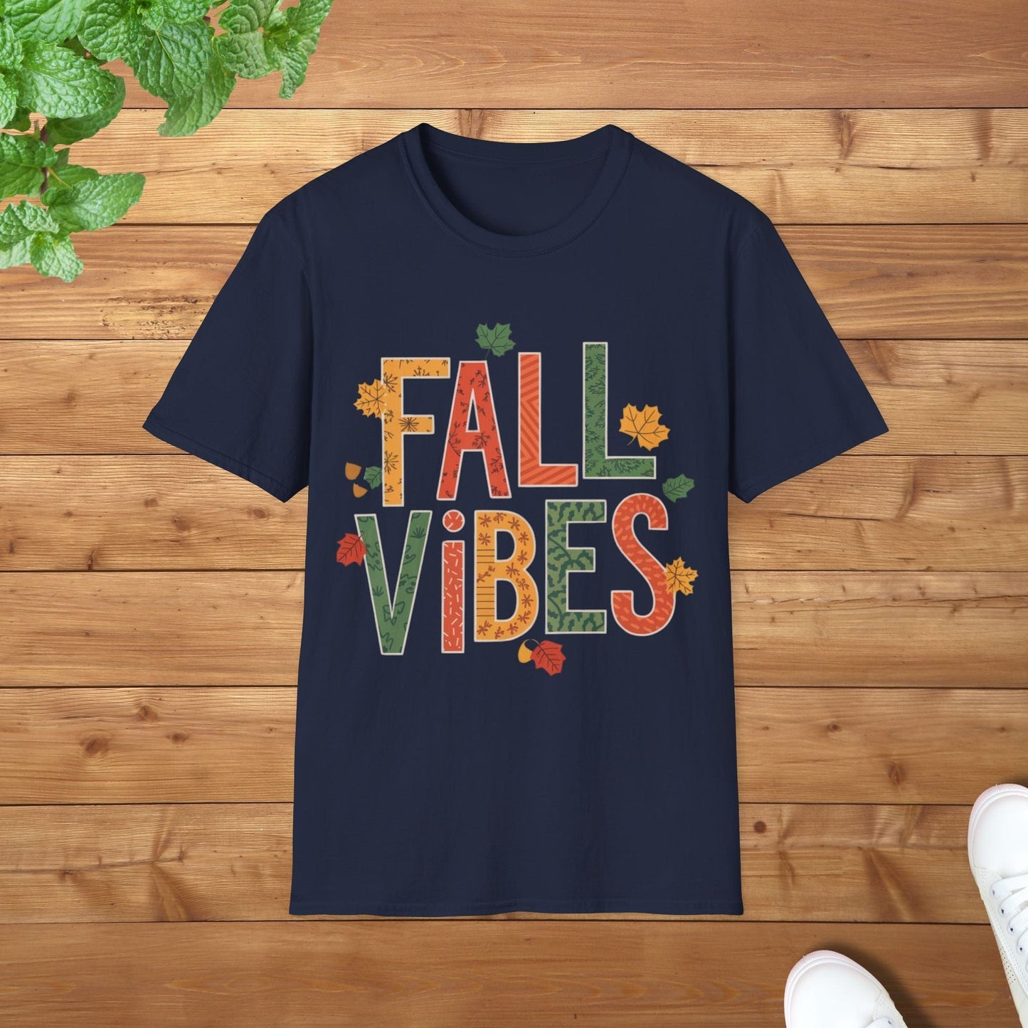 Fall Vibes Autumn Edition Gildan Softstyle Unisex Adult T-Shirt - Celebrate Fall with Cozy Vibes