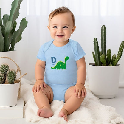 Animal Alphabet - D for Dino Baby Bodysuit - Unisex Graphic Bodysuit for Babies