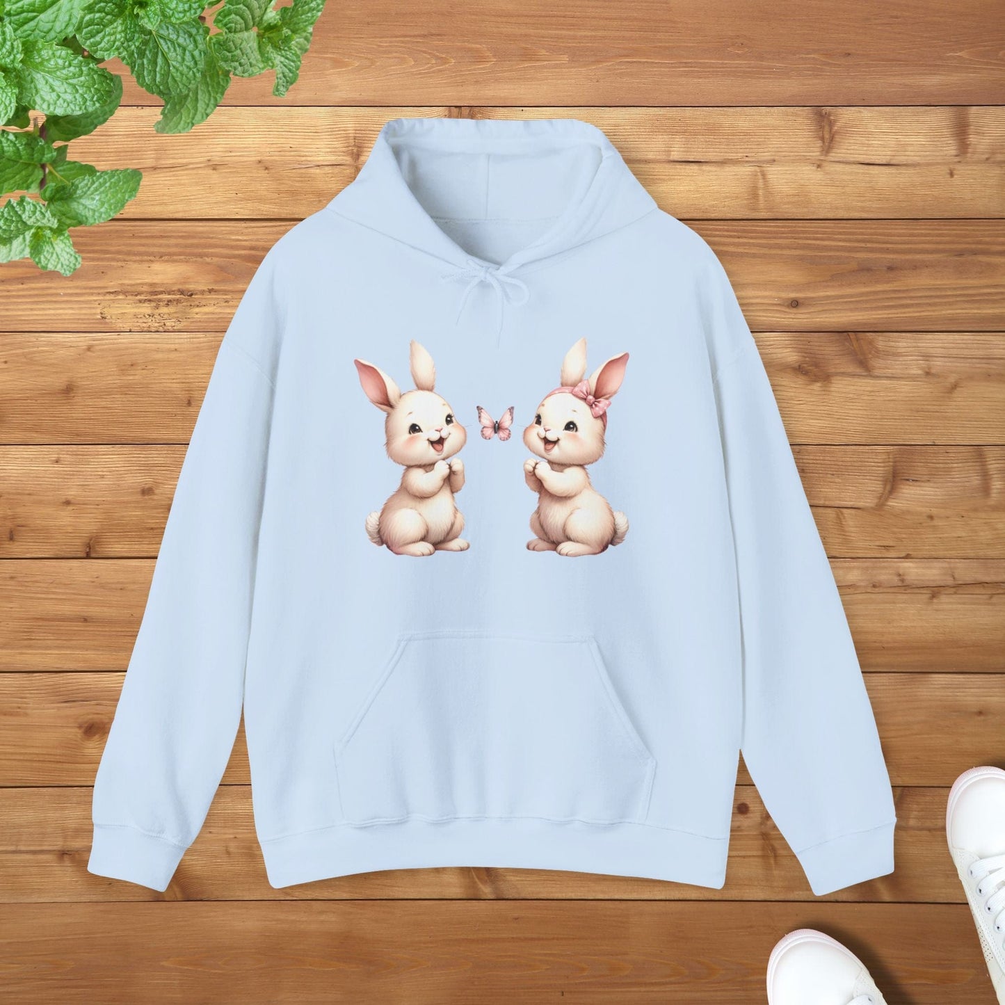 My Twins Bunnies & Butterfly Unisex Adult Hoodie