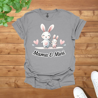 Mama & Mini Sweet Bunny Pair Unisex Adult T-Shirt