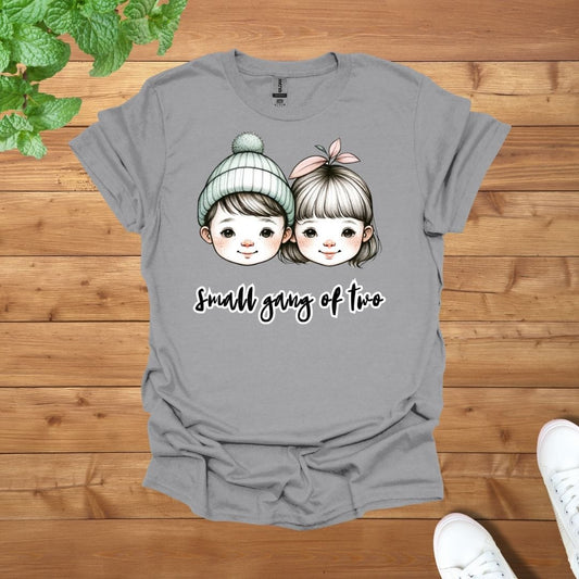 Sibling Besties Twins Best Friends - Small Gang of Two Unisex Adult T-Shirt