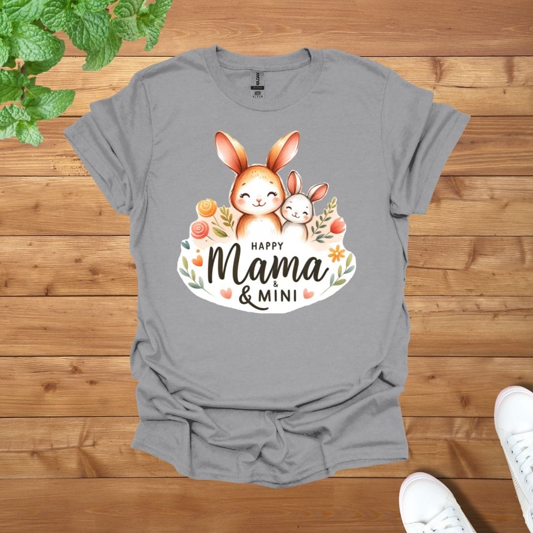 Mama & Mini Adorable Rabbits Unisex Adult T-Shirt