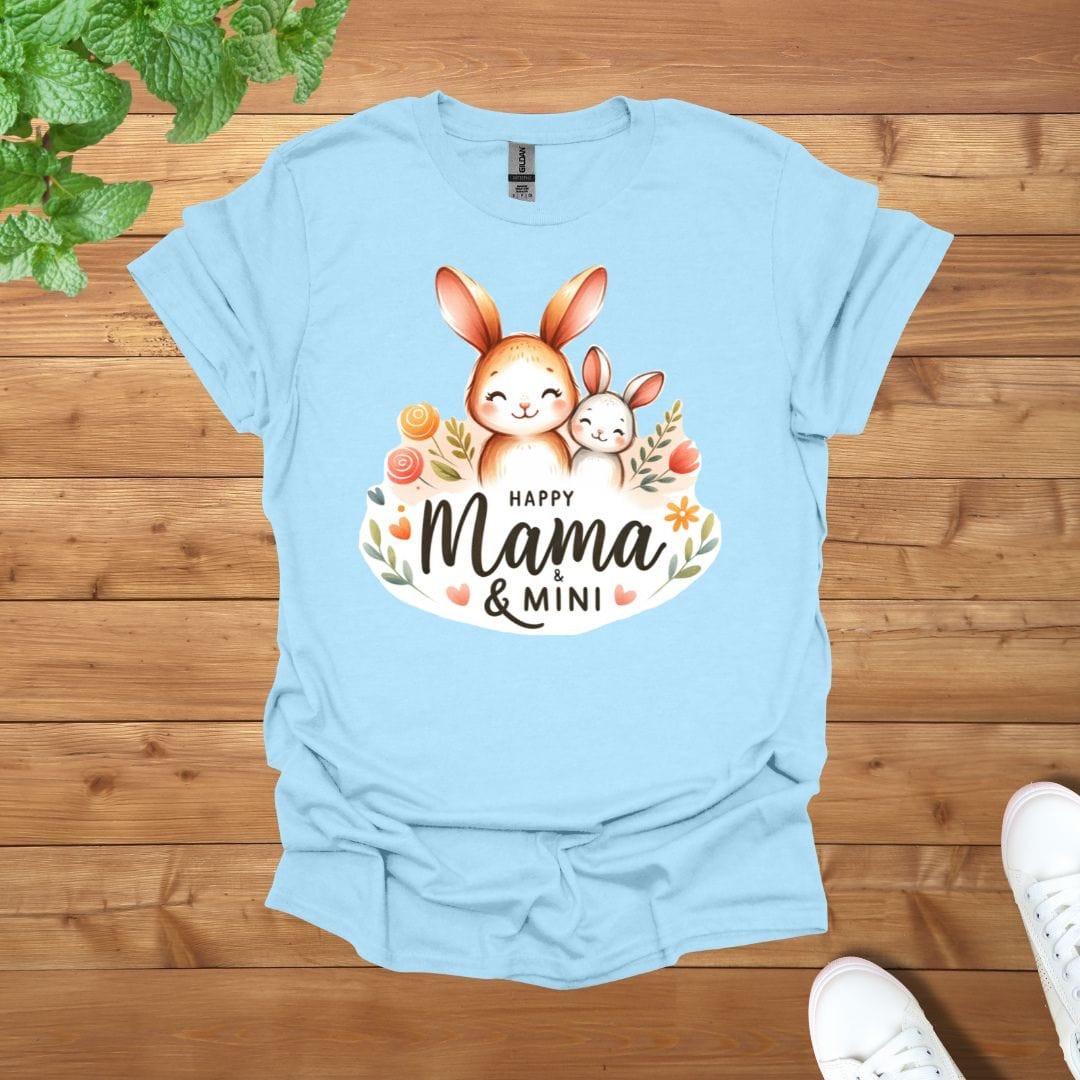 Mama & Mini Adorable Rabbits Unisex Adult T-Shirt