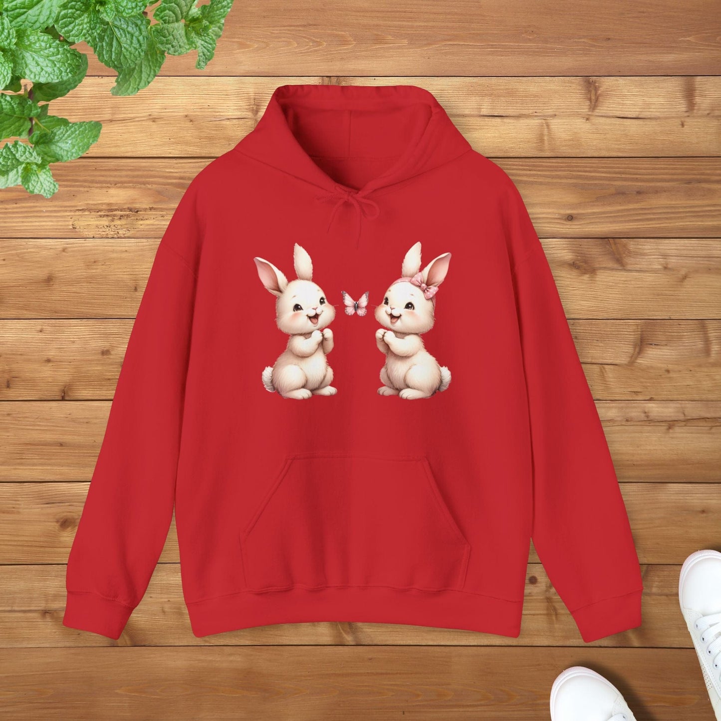 My Twins Bunnies & Butterfly Unisex Adult Hoodie