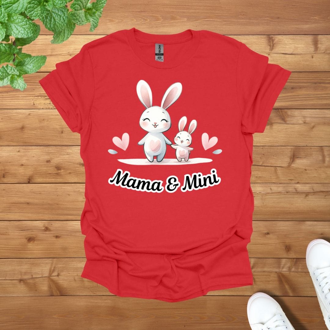 Mama & Mini Sweet Bunny Pair Unisex Adult T-Shirt