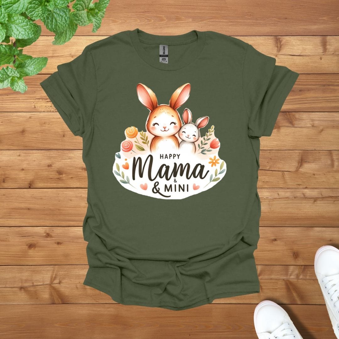 Mama & Mini Adorable Rabbits Unisex Adult T-Shirt