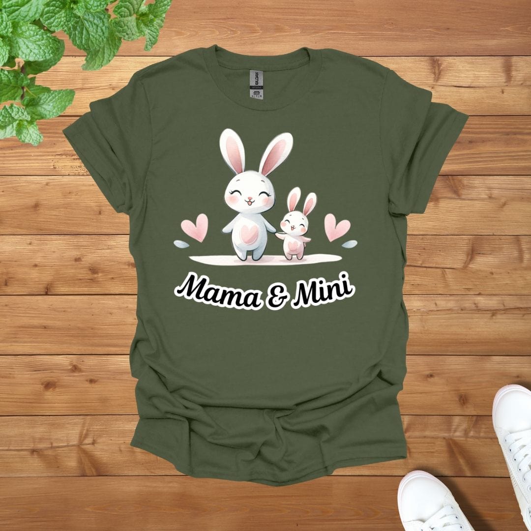 Mama & Mini Sweet Bunny Pair Unisex Adult T-Shirt