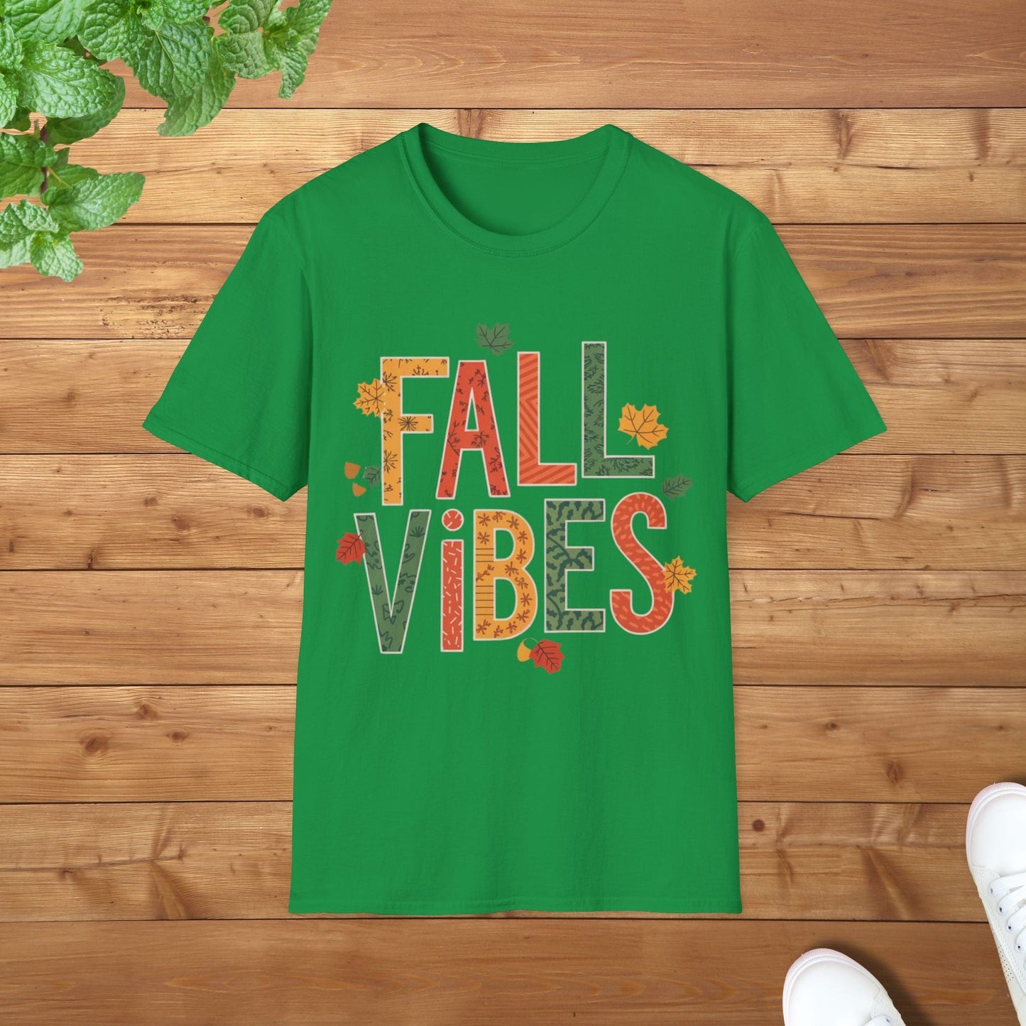 Fall Vibes Autumn Edition Gildan Softstyle Unisex Adult T-Shirt - Celebrate Fall with Cozy Vibes