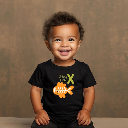 Animal Alphabet - X for X-ray Fish Baby Tee - Unisex Graphic Tee for Babies