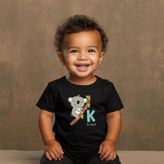 Animal Alphabet - K for Koala Baby Tee - Unisex Graphic Tee for Babies