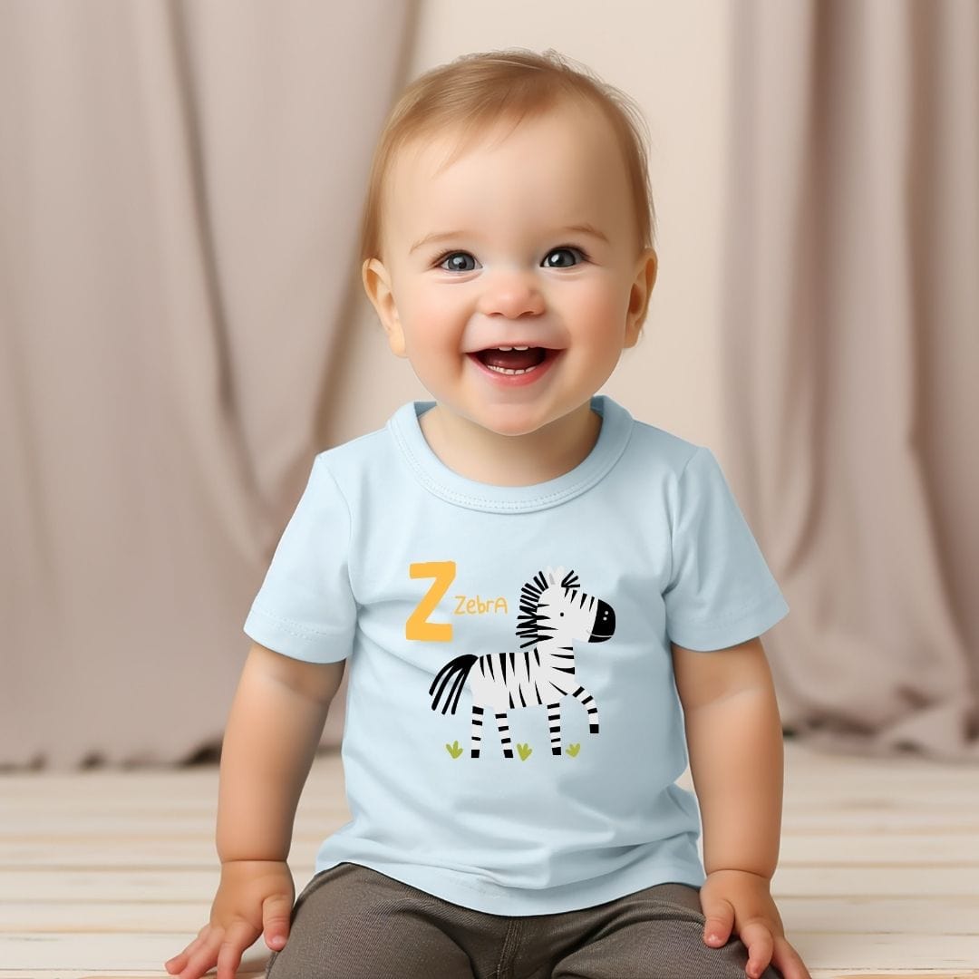 Animal Alphabet - Z for Zebra Baby Tee - Unisex Graphic Tee for Babies