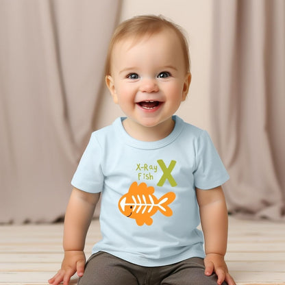 Animal Alphabet - X for X-ray Fish Baby Tee - Unisex Graphic Tee for Babies