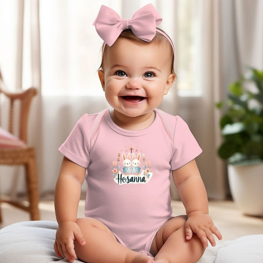 Hosanna Besties Siblings Twins Rabbit Baby Bodysuit