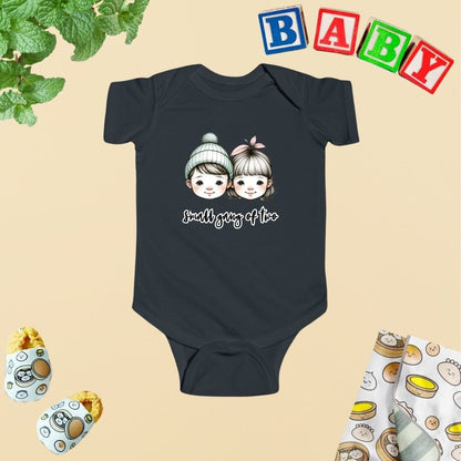 Sibling Besties Twins Best Friends - Small Gang of Two Baby Bodysuit