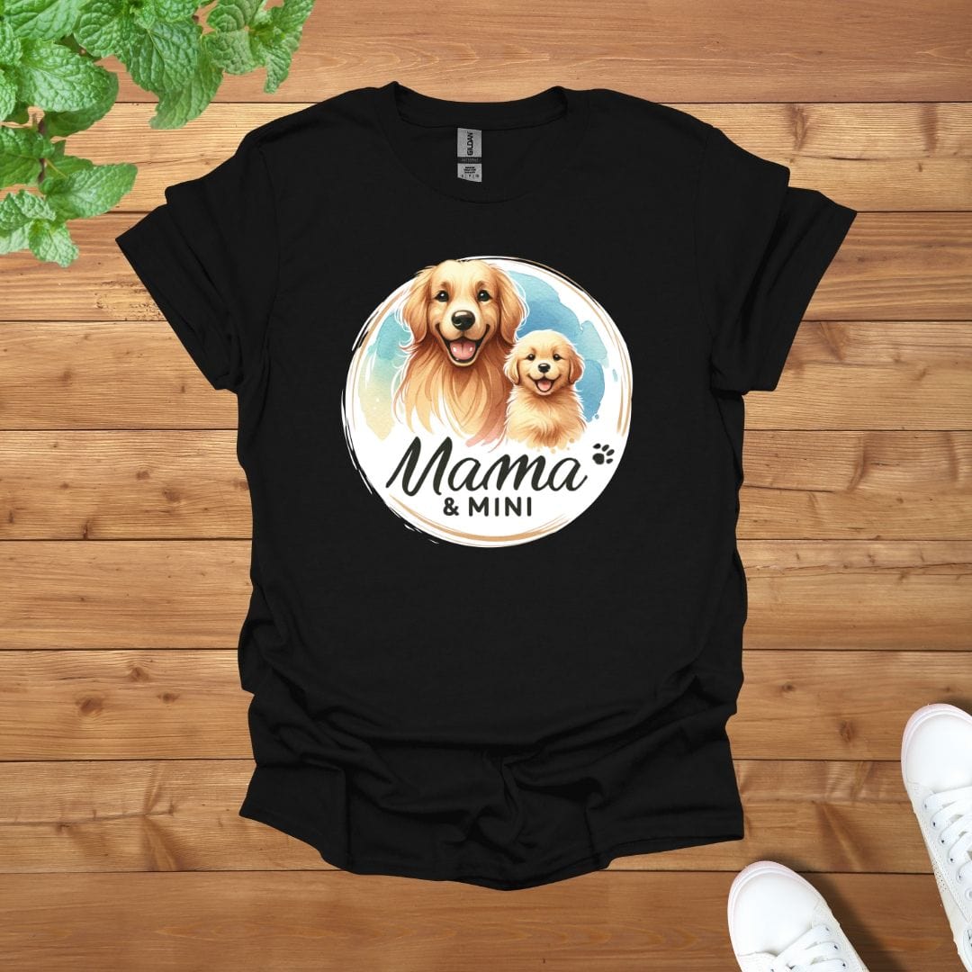 Mama & Mini Golden Retriever Dog Adorable Pair Unisex Adult T-Shirt