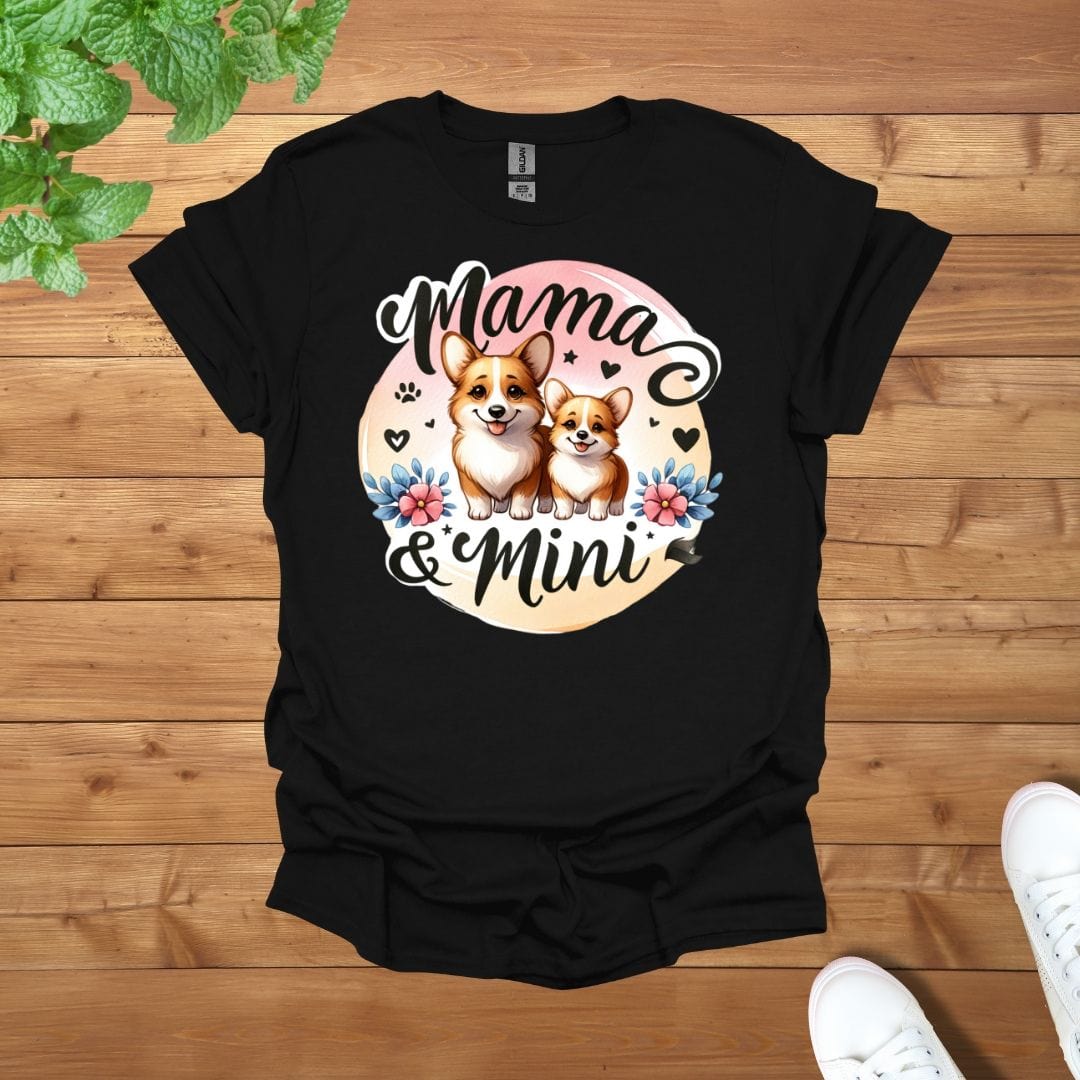 Mama & Mini Corgi Duo Love Unisex Adult T-Shirt