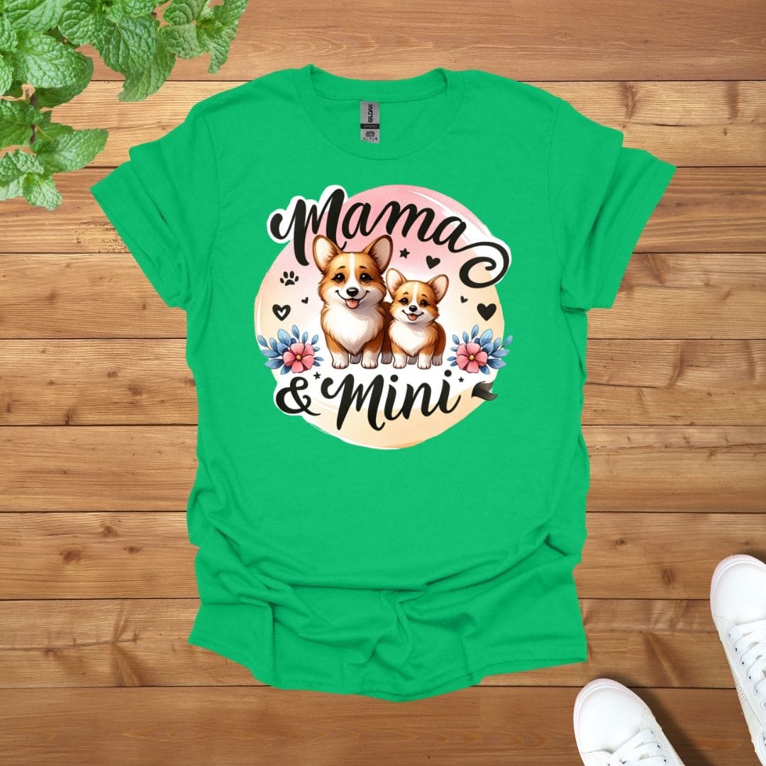 Mama & Mini Corgi Duo Love Unisex Adult T-Shirt