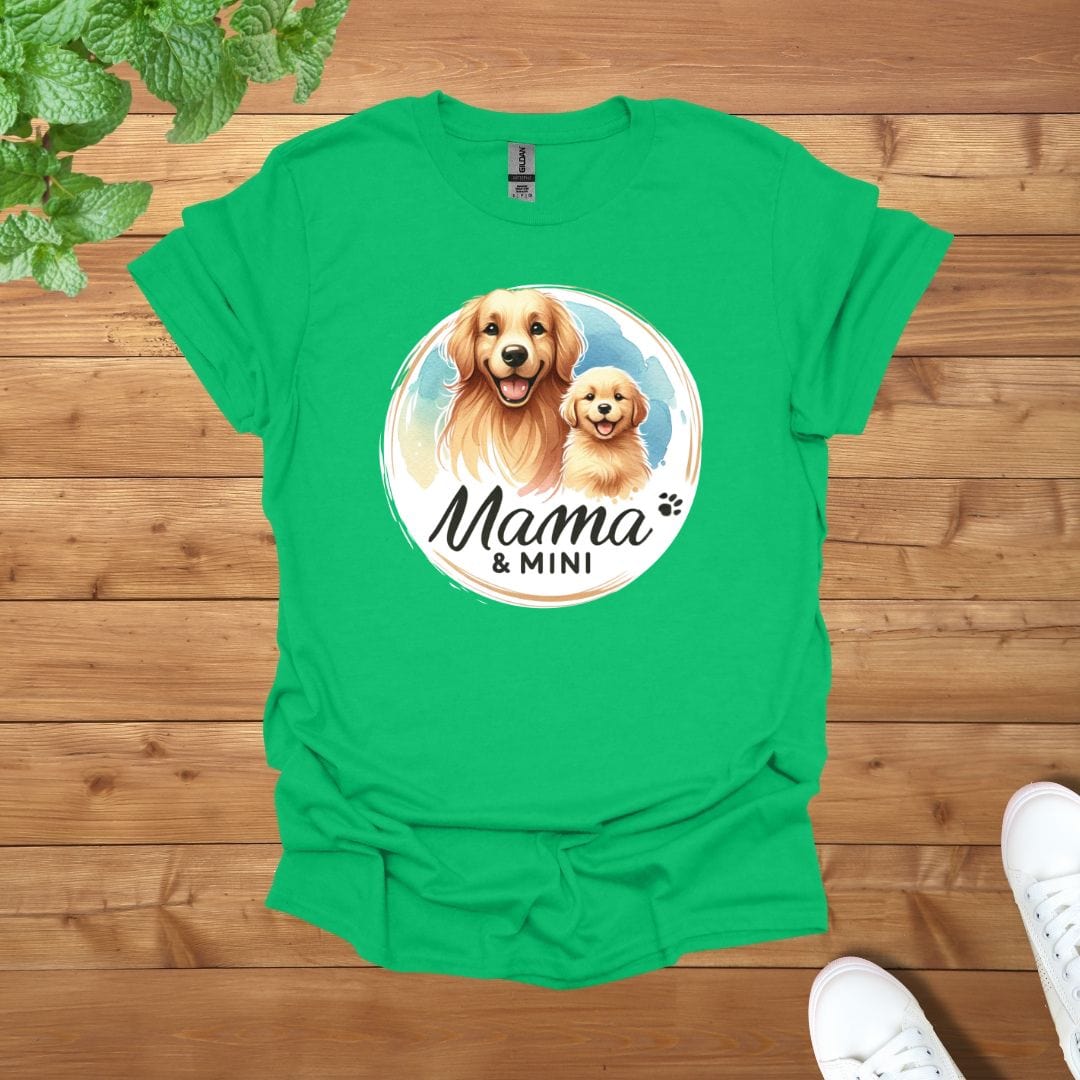 Mama & Mini Golden Retriever Dog Adorable Pair Unisex Adult T-Shirt