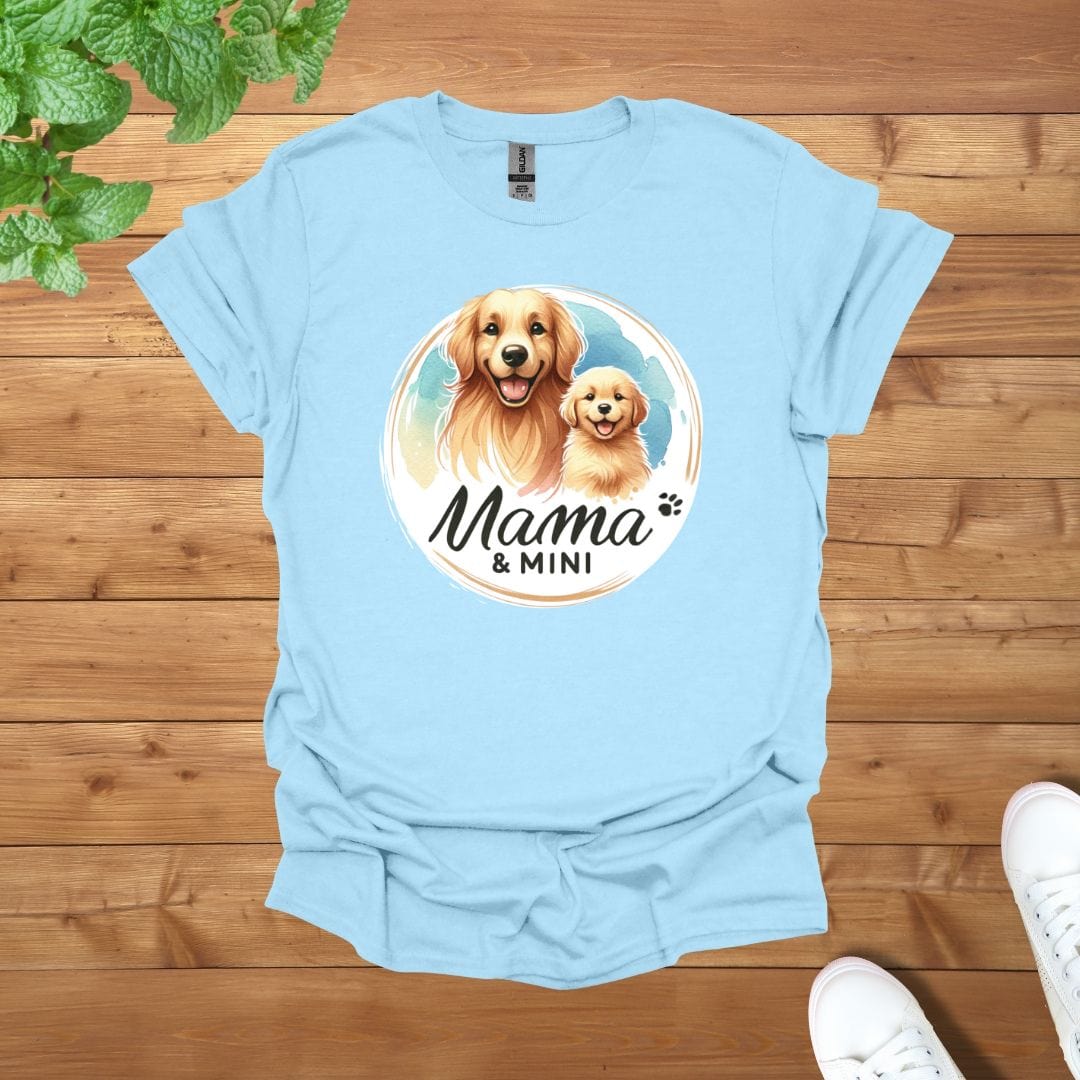 Mama & Mini Golden Retriever Dog Adorable Pair Unisex Adult T-Shirt