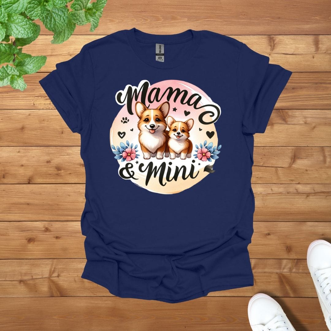 Mama & Mini Corgi Duo Love Unisex Adult T-Shirt