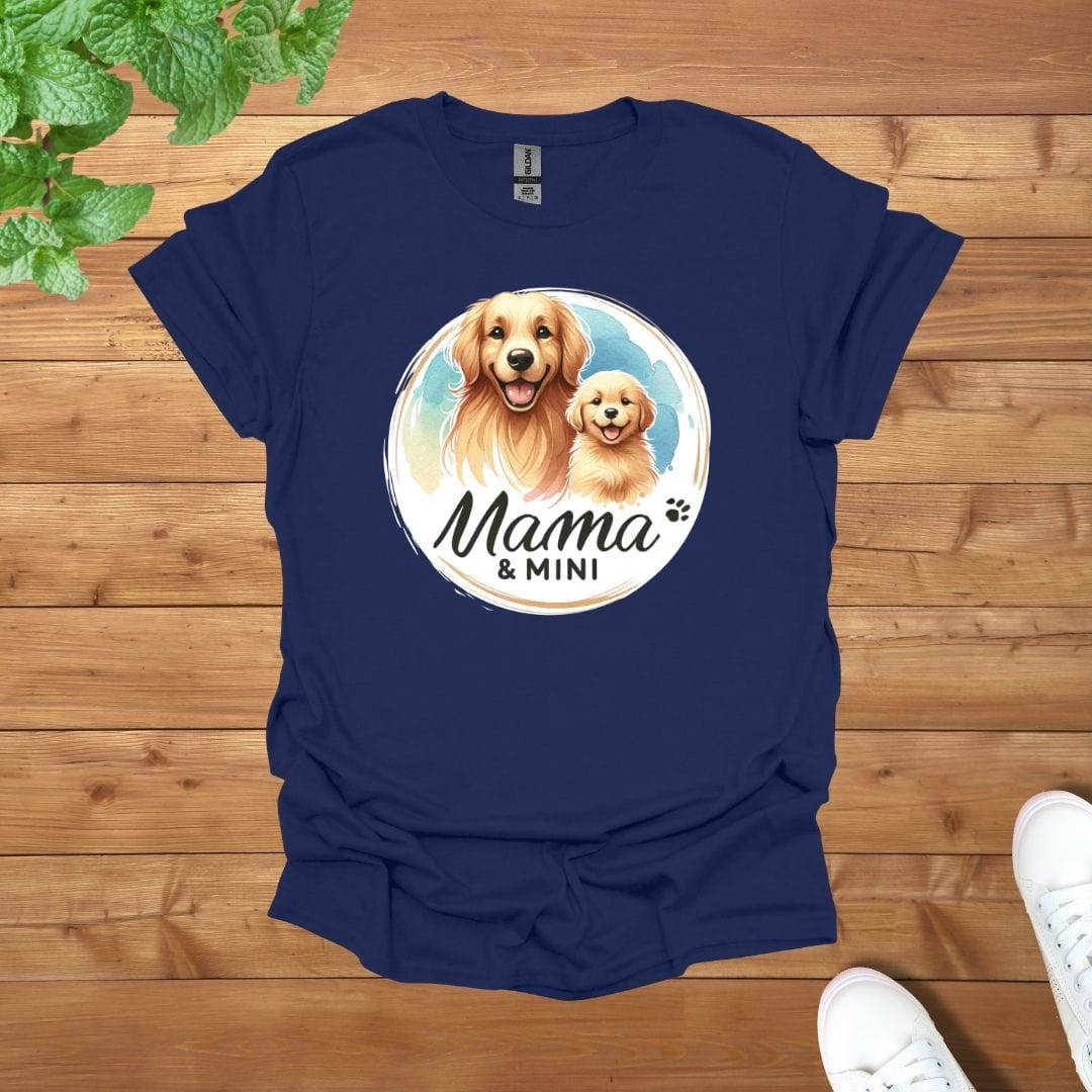 Mama & Mini Golden Retriever Dog Adorable Pair Unisex Adult T-Shirt