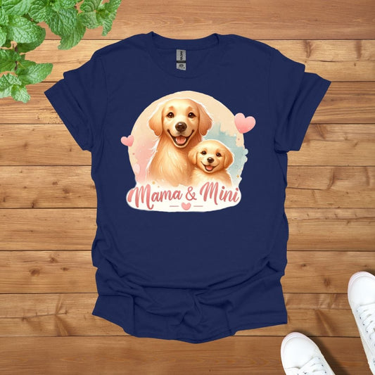 Mama & Mini Dog Golden Retriever Bond Unisex Adult T-Shirt