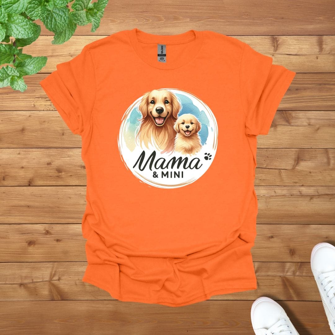 Mama & Mini Golden Retriever Dog Adorable Pair Unisex Adult T-Shirt