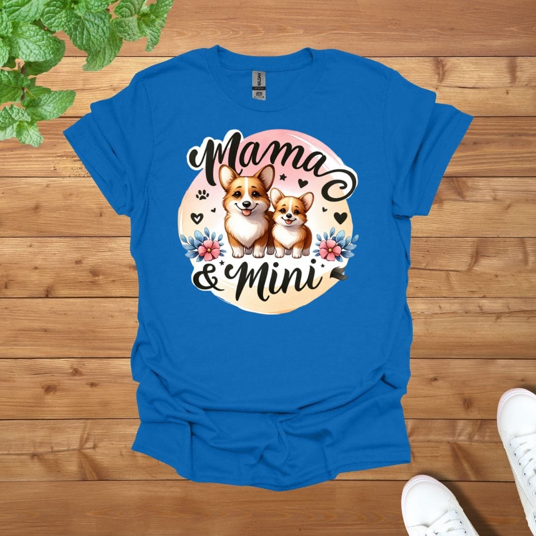 Mama & Mini Corgi Duo Love Unisex Adult T-Shirt