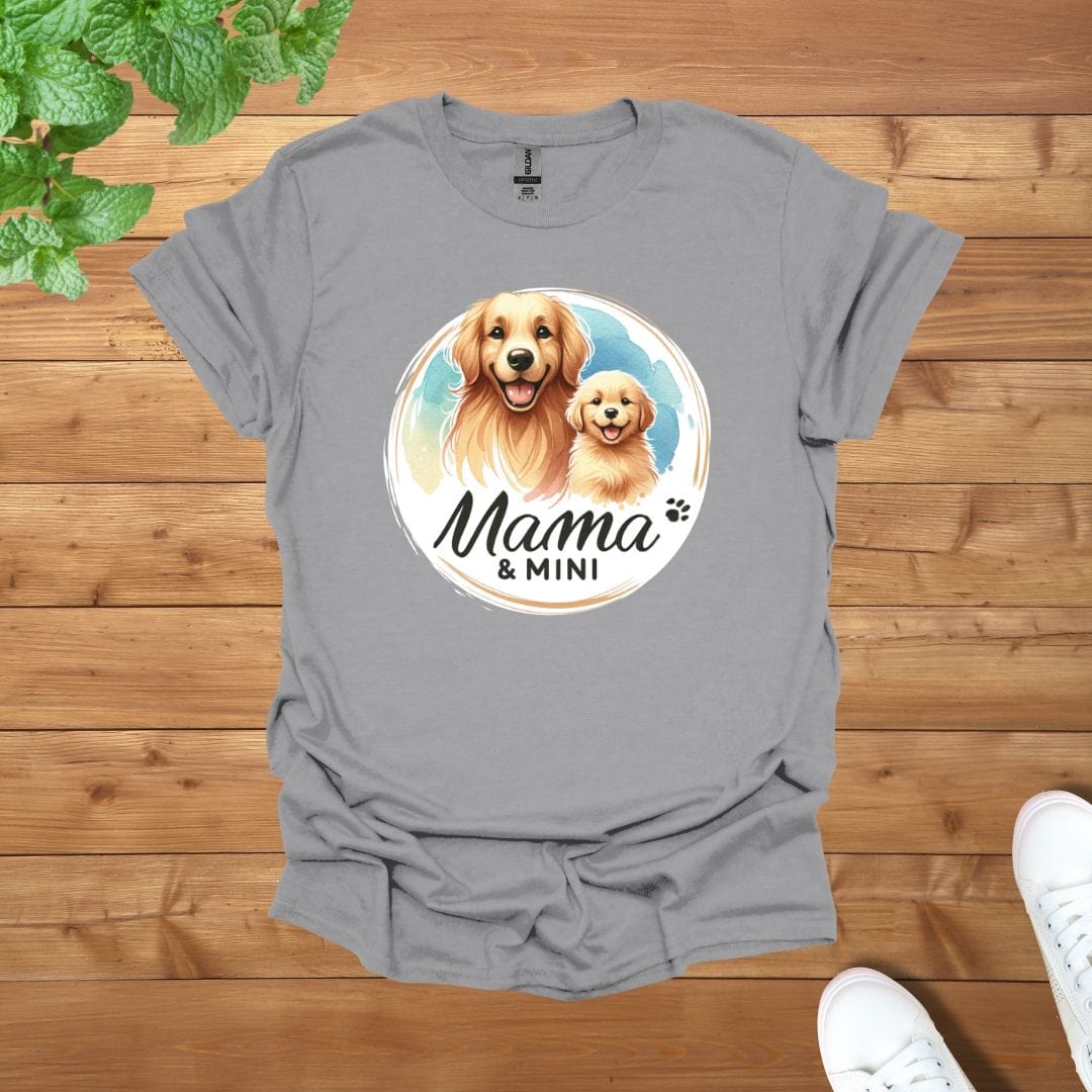 Mama & Mini Golden Retriever Dog Adorable Pair Unisex Adult T-Shirt